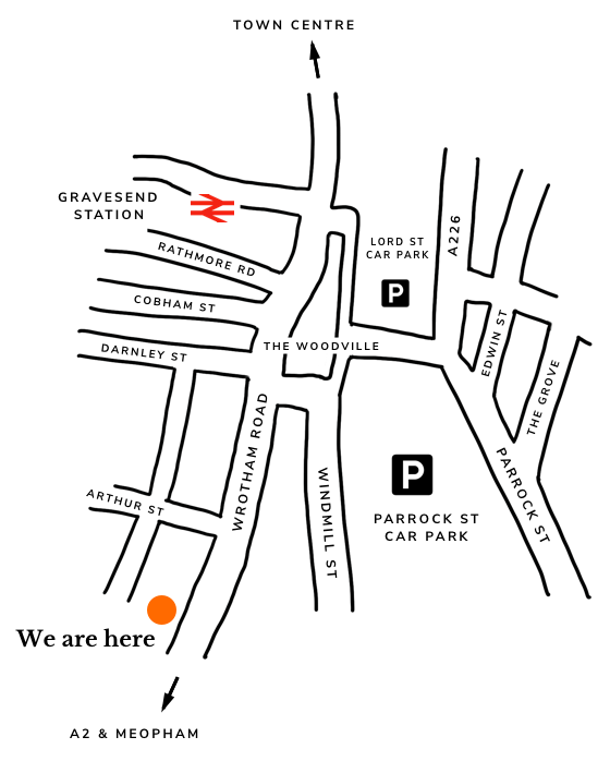 Map of Gravesend